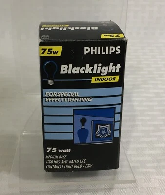 PHILIPS INDOOR BLACKLIGHT / 75W / 120V / NEW IN PACKAGING - Image 1 of 2