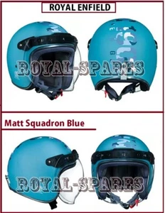 Royal Enfield ''CAMO MLG BOBBER MATT SQUADRON BLUE HELMET'' - Express Shipping - Picture 1 of 6