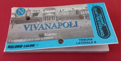 ABBONAMENTO CALCIO NAPOLI 1996/97 TRIBUNA LATERALE B RIDOTTO "VIVANAPOLI" - Immagine 1 di 4