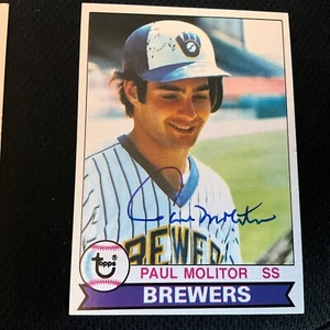 Autographed   1979 Topps PAUL MOLITOR   .  HOF. .        #M-1 - Picture 1 of 1