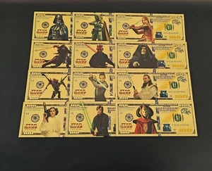 star wars gold foil banknote collection - Picture 1 of 3
