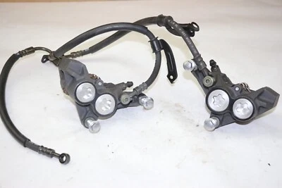 2006 - 2015 Yamaha FZ1 fz1000 OEM front brake calipers w/ lines GOOD PADS - Image 1 of 4