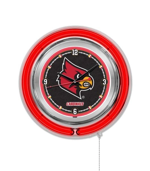 University of Louisville Clock w/ Double Neon Ring - Image 1 of 4