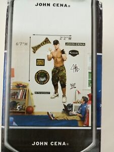 John Cena WWE Wrestling Fathead Vinyl Re-usable Life Size Wall Graphic 26"x79"