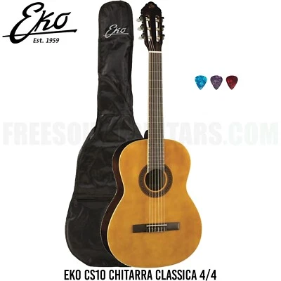 EKO CS10 CHITARRA CLASSICA 4/4 Da Studio + borsa custodia e plettri omaggio - Immagine 1 di 4