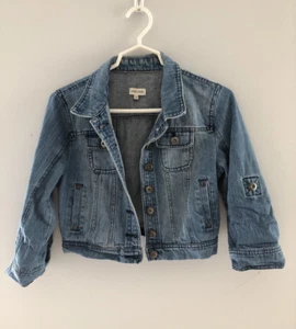Love Cuture Denim Jacket Youth Large Blue with Roll up Sleeves - Picture 1 of 9