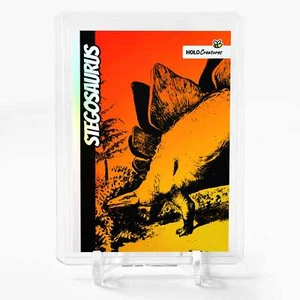 STEGOSAURUS Vintage Illustration Card 2023 GleeBeeCo Holographic #S8CF - Picture 1 of 2