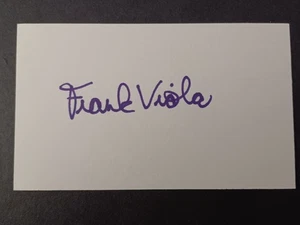 Frank Viola Signed Index Card - Twins, Mets, Red Sox, Reds, Blue Jays - Picture 1 of 1