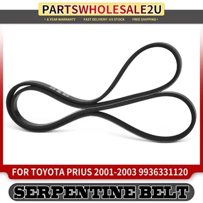 44.13" New Accessory Drive Serpentine Belt for Toyota Prius 2001-2003 9936331120 - Image 1 of 4