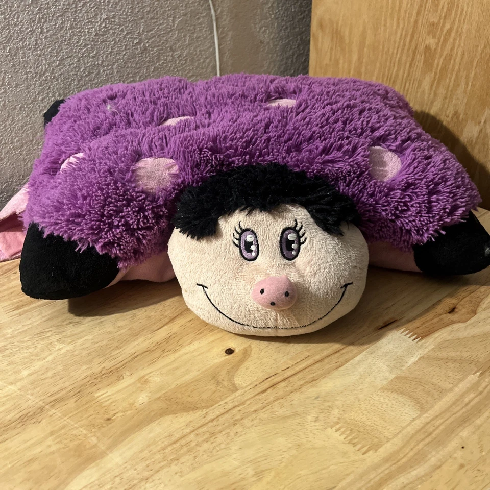  Limited 2011 Edition Pillow Pets 11 Inch Pee Wees Purple Pink Dreamy Ladybug - Image 1 of 4