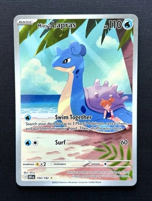 Pokemon Card - Misty's Lapras 194/182 Sv10: Destined Rivals IR Holo - Image 1 of 2