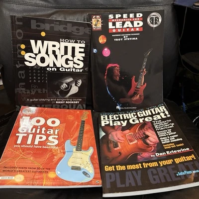 Lot of 4 Electric Guitar Instruction Books + CDs - Image 1 of 4