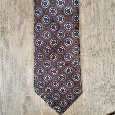 John Weitz Donberry  & Keats Brown Multi Geometric Men's Tie - Image 1 of 3