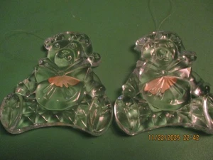 2 Gorham Vintage Bleikristall Teddybär Urlaub Weihnachtsschmuck (West Germany) - Bild 1 von 2