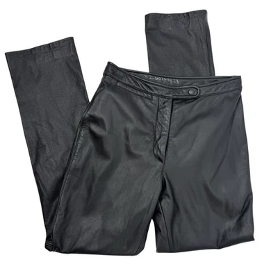 Vintage Women’s Maxima Wilsons Black 100% Genuine Leather Pants 90’s Biker Sz 4 - Image 1 of 4