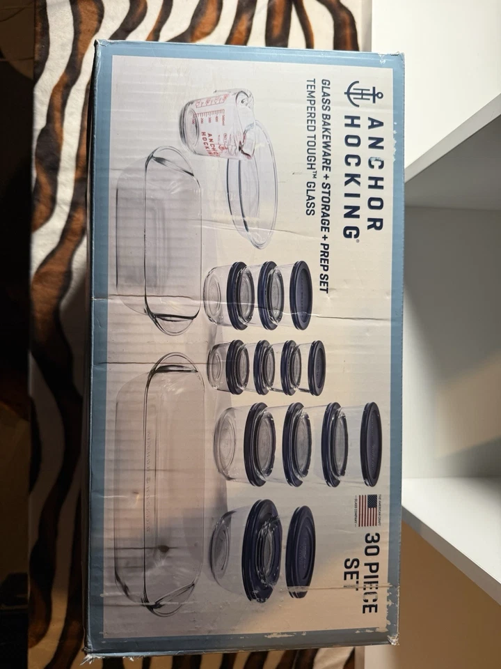 Anchor Hocking 30-Piece Glass Bakeware & Storage Set – Tempered Glass – Made in - Image 1 of 2