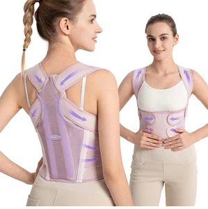 Back Brace Posture Corrector for Women - Medium - Pink- - Picture 1 of 5