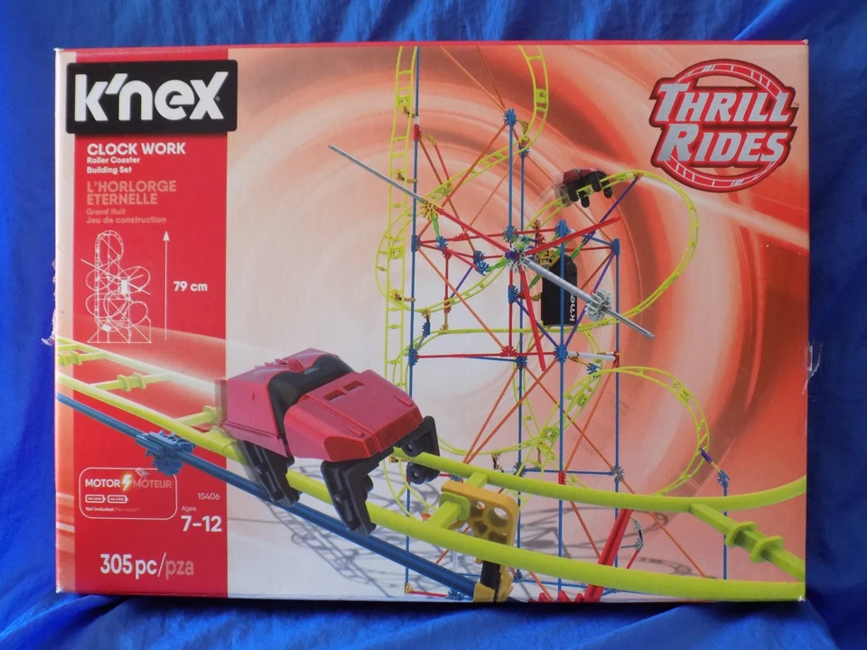 K'NEX CLOCK WORK ROLLER COASTER BUILDING SET 305pc #15406 - Image 1 of 4