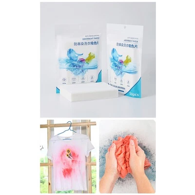Papel de lavandería antimanchas para ropa película de absorción de color para mezclar anti-manchas Foto 1 de 4