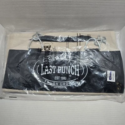 Bolsa de Boxeo Kickboxing "Last Punch" con Cadena Negro/Blanco Nueva Foto 1 de 2