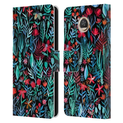 MICKLYN LE FEUVRE WATERCOLOUR GARDEN LEATHER BOOK CASE FOR MOTOROLA PHONES - Image 1 of 4