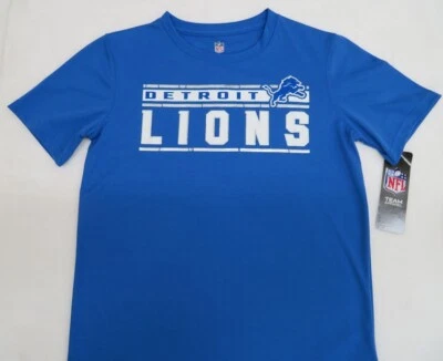 NFL Detroit Lions Boys Youth Blue Dri-Tech T-Shirt Size 18-20 - Image 1 of 3