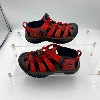 Keen Newport H2 Kid's US 12 Sandals Ribbon Red Gargoyle Waterproof Hiking Shoes - Image 1 of 4