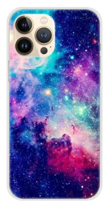 Coque en silicone imprimée compatible Apple iPhone 13 Pro Max Galaxie Bleue - Photo 1 sur 3