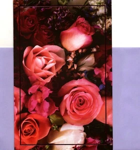 Happy Valentine's Day Pink Rose Roses Blank Inside American Greetings Card - Picture 1 of 3