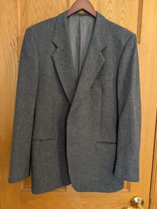 Vintage Men’s Wool Cashmere Flannel sports coat Made In Italy 42R FREE SHIPPING - Picture 1 of 8