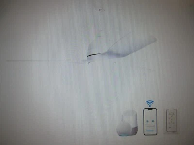 Latepis 54 in. Indoor White Ceiling Fan with Led Light Smart Remote Control - Image 1 of 4