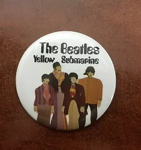 Vintage Beatles Yellow Submarine Button, Pin Back 2" Button Apple Mint Condition - Picture 1 of 2