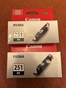 2 X Canon Pixma 251 BK 251 BK originali OEM - nuovissime! - Foto 1 di 2