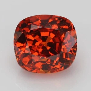 3.95 carats mandarin orange natural spessartite garnet antique cushion 20100100 - Picture 1 of 5