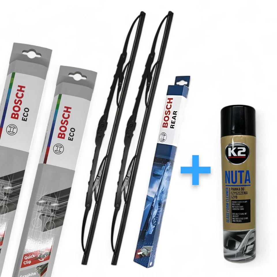 3x Windscreen Wiper Bosch + Twin Boscht for Renault Avantime 2001-2003 + Cleaner - Image 1 of 4