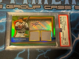 2011 Topps Finest FREDDIE FREEMAN 002/149 RPA Rookie Dual Patch Auto Green PSA - Picture 1 of 2