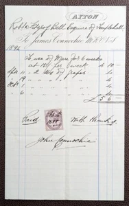 Factura de alquiler y producción de caballos James Connachie 1894 Ayton Escocia - Imagen 1 de 1