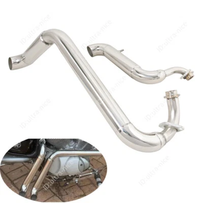 For Yamaha V Star 250 125 XV Virago 1995-2023 Exhaust System Silver Muffler Pipe - Image 1 of 4