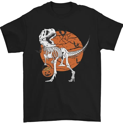 Dinosaur Halloween T-Rex Mens T-Shirt 100% Cotton - Image 1 of 4