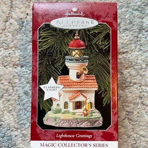 Leuchtturm Gruß 1998 Weihnachtsschmuck Vintage - Bild 1 von 2