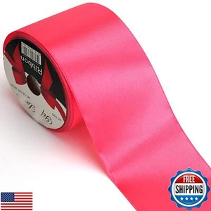 Star Quality 3 Inch Wide Satin Ribbon by 25 Yard Spool| Polyester Tape for Fl - Picture 1 of 2