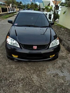 GENUINE STYLE 2PCS FRONT 75700SMTE00 REAR 75701S6MZ01 RED EMBLEM CIVIC ES 02-05 - Picture 1 of 5