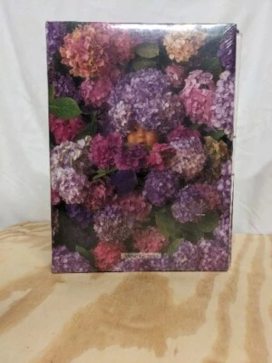 Vtg Anne Geddes Baby Photo Album 200 pictures Book Pink Purple Hydrangeas - Image 1 of 4