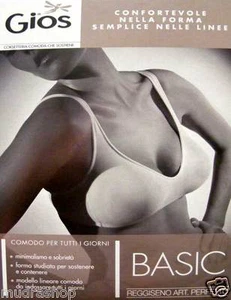 REGGISENO GIOS PERFETTO BIANCO NERO PELLE TG DA 2 A 6 COPPA B - Picture 1 of 1