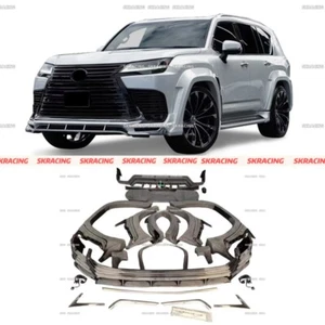 FRP Front Rear Lip Diffuser Body Kit Fender Flare Trim Fit for Lexus LX600 2022+ - Picture 1 of 12