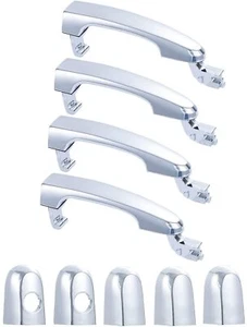 4pcs Front+Rear Left+Right Side Chrome Exterior Door Handles For 05-10 Sportage - Picture 1 of 6
