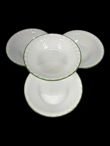 Corelle Corning Chutney Soup Cereal Bowls Swirl Green Trim 7" - Picture 1 of 10
