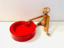 ???? grande posacenere vintage in ceramica smaltata colore rosso anni 70