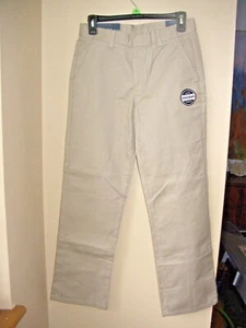 Boys Nautica Uniform Casual Khaki Flat Double Knee Pants Adjustable Waist 16 Reg - Picture 1 of 6