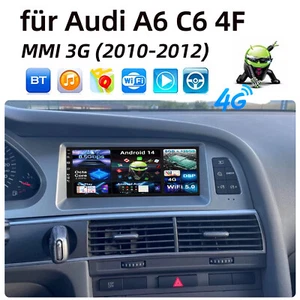 8.8" Autoradio Android14 Carplay GPS NAVI Für Audi A6 C6 4F MMI 3G 2010-2012 DAB - Bild 1 von 20